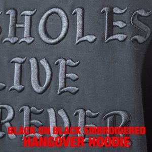 Linda Finegold ALF UNISEX BLACK ZIP HOOD HANGOVER HOODIE